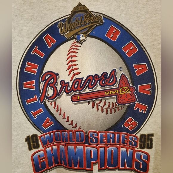 1995 World Series Atlanta Braves Champion Sweatshirt - Picture 1 of 4
